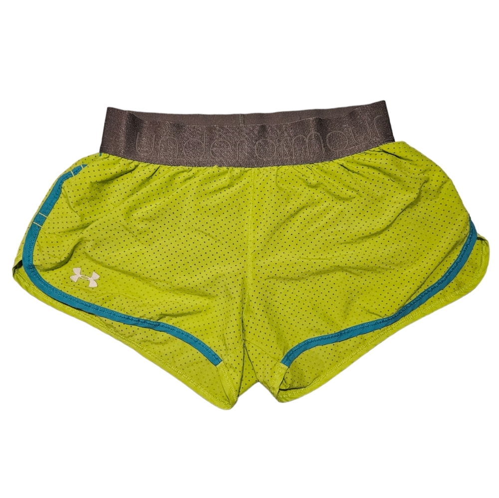Under Armour Lime Green Semi Fitted Running Shorts Size XS